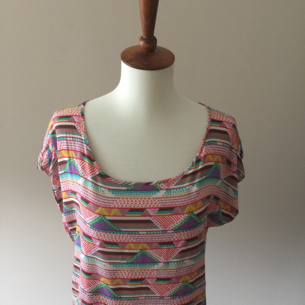 Leo Meets Virgo Aztec Print Top